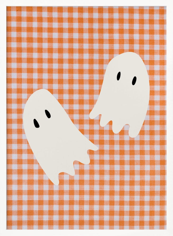 Playful Halloween Ghosts Halloween Wall Art Print – Cute Kawaii Halloween Poster