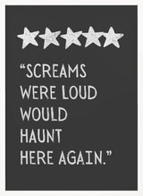 Haunted Five Star Review Halloween Wall Art Print – Funny Halloween Poster
