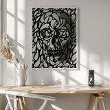 Shadow Skull Forms Halloween Wall Art Print – Minimal Halloween Poster