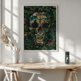 Dark Nature Skull Halloween Wall Art Print – Gothic Skull Halloween Poster