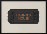 Haunted House Ticket Halloween Wall Art Print – Funny Halloween Poster