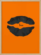 Halloween Boo Lips Halloween Wall Art Print – Cute Kawaii Halloween Poster
