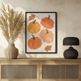 Painted Autumn Pumpkins Halloween Wall Art Print – Spooky Halloween Poster