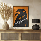 Happy Halloween Ghost Halloween Wall Art Print – Spooky Halloween Poster