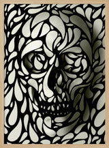 Shadow Skull Forms Halloween Wall Art Print – Minimal Halloween Poster