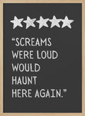 Haunted Five Star Review Halloween Wall Art Print