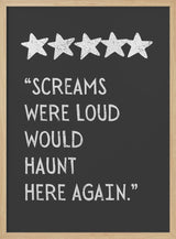 Haunted Five Star Review Halloween Wall Art Print – Funny Halloween Poster