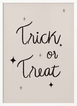Halloween Trick Treat Script Halloween Wall Art Print – Spooky Halloween Poster