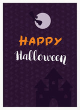 Happy Halloween Night Halloween Wall Art Print – Gothic Vintage Halloween Poster