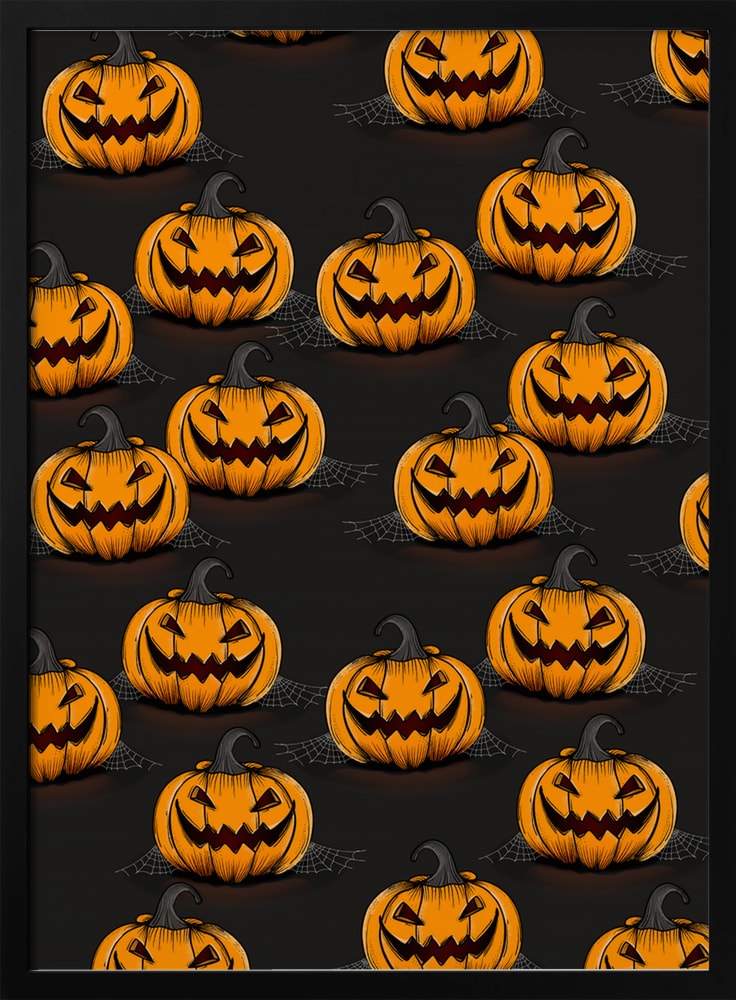 Spooky Halloween Pumpkins Halloween Wall Art Print – Spooky Halloween Poster