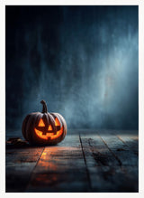 Glowing Jack-O-Lantern Halloween Wall Art Print – Spooky Halloween Poster