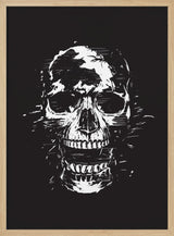 Distressed Grunge Skull Halloween Wall Art Print – Minimal Halloween Poster