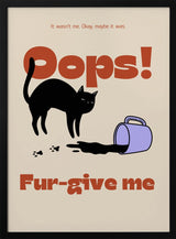 Oops Coffee Cat Halloween Wall Art Print – Funny Halloween Poster