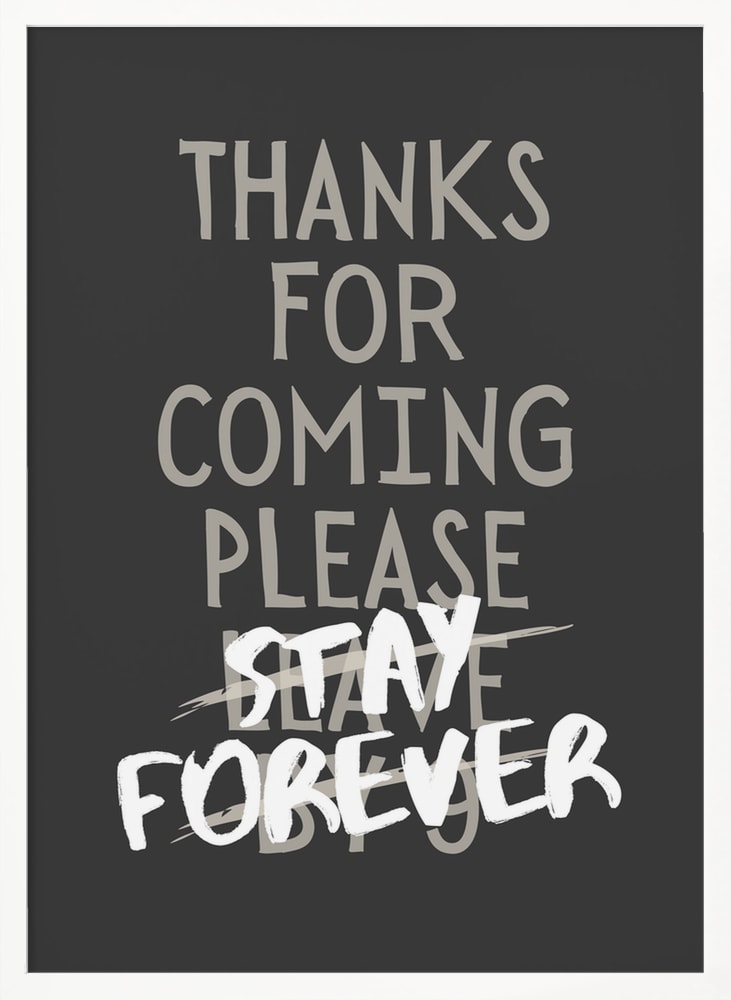 Humorous Stay Forever Halloween Wall Art Print – Funny Halloween Poster