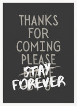 Humorous Stay Forever Halloween Wall Art Print – Funny Halloween Poster