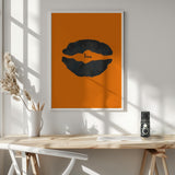 Halloween Boo Lips Halloween Wall Art Print – Cute Kawaii Halloween Poster