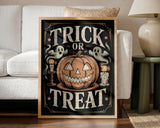 Trick or Treat Halloween Wall Art Print – Spooky Halloween Poster