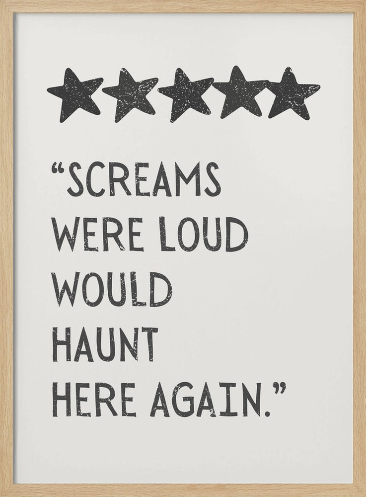 Screams Haunt Again Halloween Wall Art Print – Funny Halloween Poster
