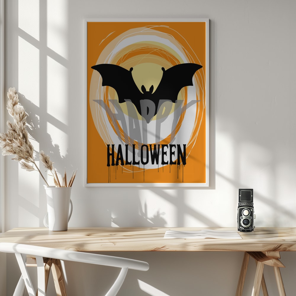 Spooky Halloween Bat Halloween Wall Art Print – Spooky Halloween Poster
