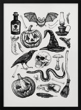 Spooky Halloween Illustration Halloween Wall Art Print – Gothic Occult Halloween Poster