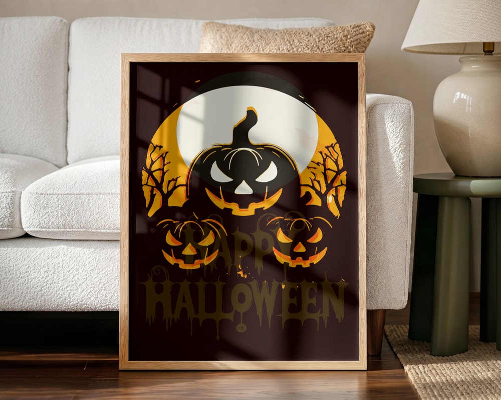 Spooky Halloween Night Halloween Wall Art Print – Spooky Halloween Poster