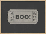 Boo Halloween Ticket Halloween Wall Art Print – Funny Halloween Poster