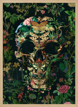 Dark Nature Skull Halloween Wall Art Print – Gothic Skull Halloween Poster