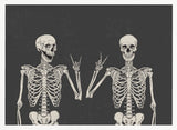 Skeletons Rock Peace Signs Halloween Wall Art Print – Funny Halloween Poster