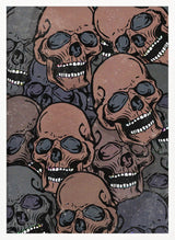 Pile Of Laughing Skulls Halloween Wall Art Print – Gothic Skull Halloween Poster