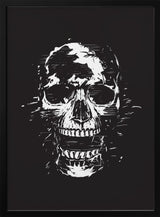 Distressed Grunge Skull Halloween Wall Art Print – Minimal Halloween Poster