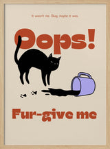Oops Coffee Cat Halloween Wall Art Print – Funny Halloween Poster