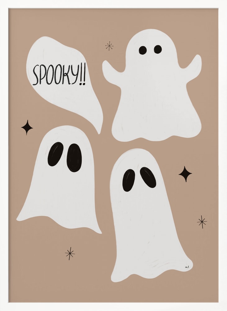 Spooky Cute Ghosts Halloween Wall Art Print – Cute Kawaii Halloween Poster