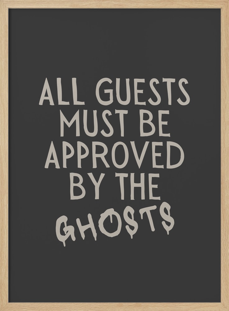 Guests Approved By Ghosts Halloween Wall Art Print – Funny Halloween Poster