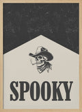 Spooky Cowboy Skull Halloween Wall Art Print