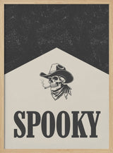 Spooky Cowboy Skull Halloween Wall Art Print – Gothic Skull Halloween Poster