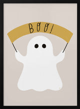 Halloween Boo Ghost Halloween Wall Art Print – Cute Kawaii Halloween Poster