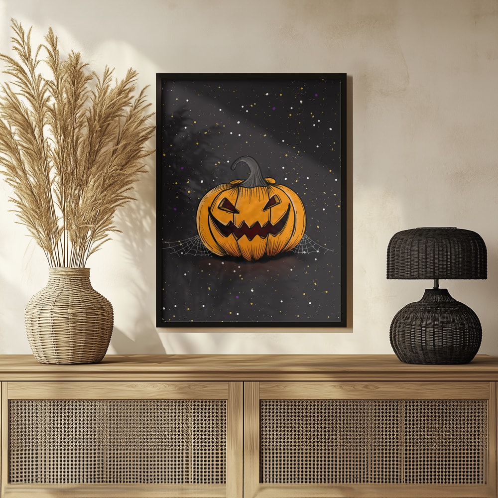 Spooky Halloween Pumpkin Halloween Wall Art Print – Spooky Halloween Poster