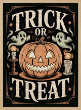 Trick or Treat Halloween Wall Art Print – Spooky Halloween Poster