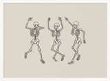 Dancing Skeletons Party Halloween Wall Art Print – Funny Halloween Poster