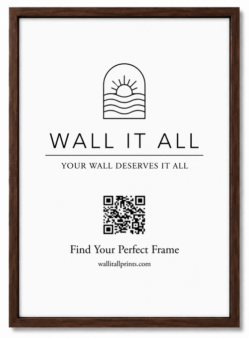 BROWN FRAME Art Print UK — Japanese Vibrant Wall Art — Living Room — Wall It All Prints