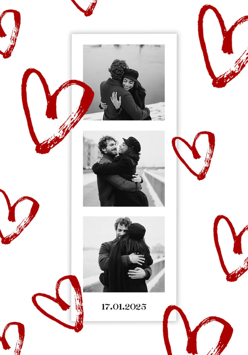 Couple Personalized Polaroid Photo Collage Poster Art Print UK — Japanese Vibrant Wall Art — Living Room — Wall It All Prints