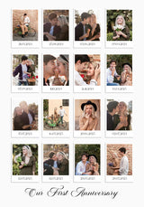 Couple Memories, Polaroid Style Photo Collage Poster