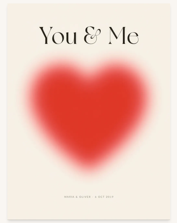 Big Heart Personal Poster Art Print UK — Japanese Vibrant Wall Art — Living Room — Wall It All Prints