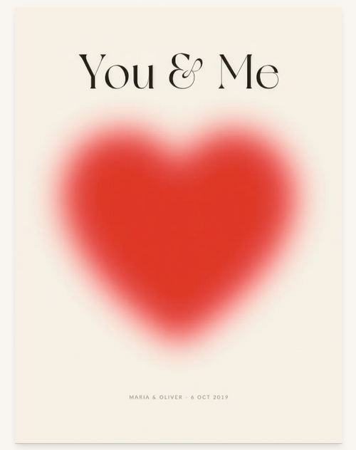 Big Heart Personal Poster Art Print UK — Japanese Vibrant Wall Art — Living Room — Wall It All Prints