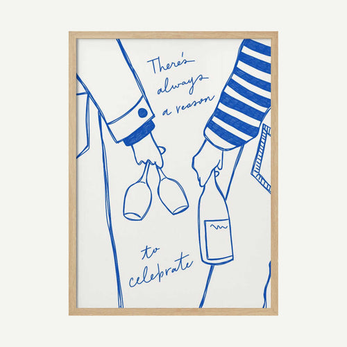 A Reason To Celebrate Art Print UK — Food Minimal Wall Art — Kitchen — Wall It All Prints