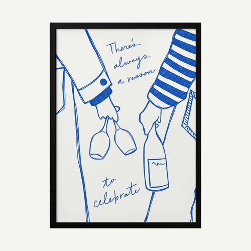 A Reason To Celebrate Art Print UK — Food Minimal Wall Art — Kitchen — Wall It All Prints