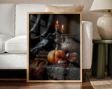 Dark Autumn Still Life Halloween Wall Art Print – Gothic Vintage Halloween Poster