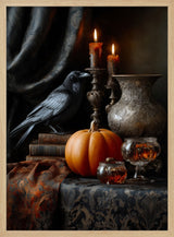 Dark Autumn Still Life Halloween Wall Art Print – Gothic Vintage Halloween Poster