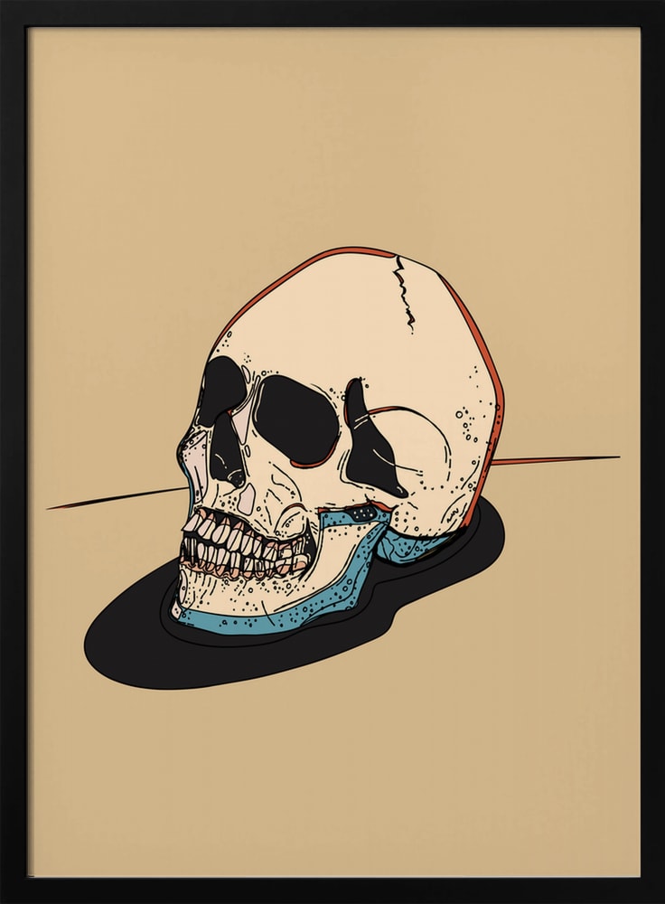 Artistic Skull Study Halloween Wall Art Print – Gothic Vintage Halloween Poster