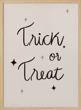 Halloween Trick Treat Script Halloween Wall Art Print – Spooky Halloween Poster